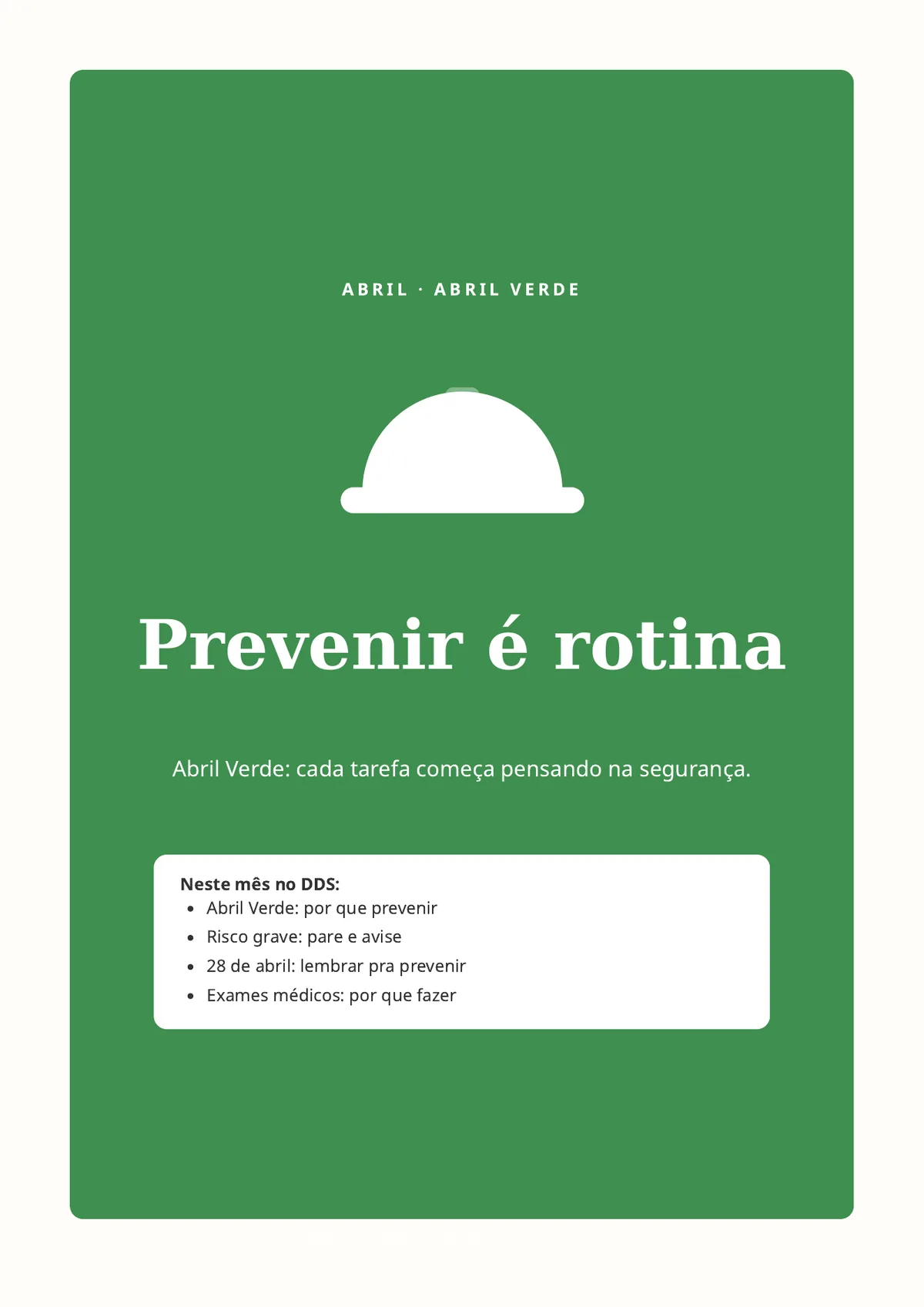 Página real do PDF Ano da SST Pronto: cartaz de abril